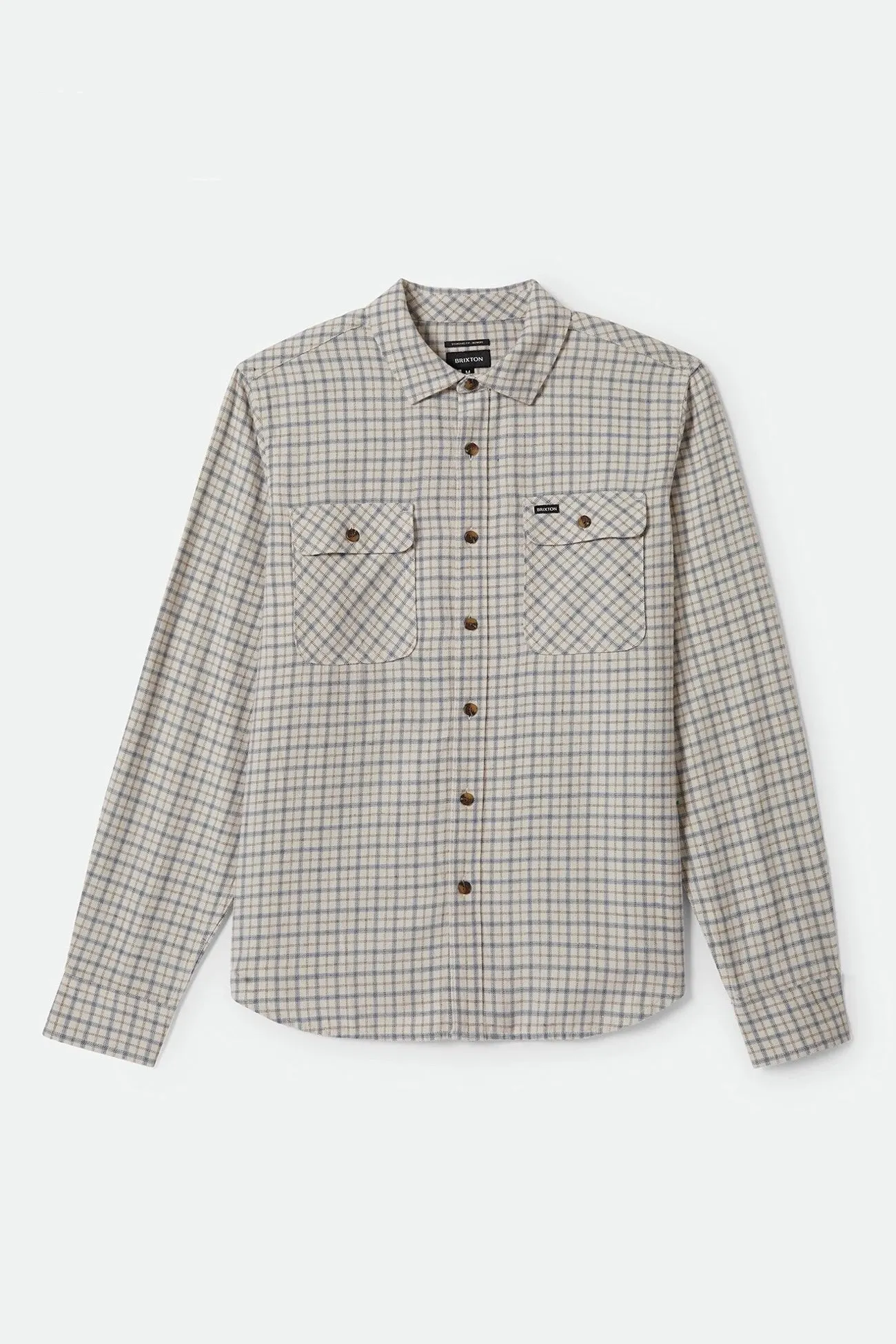 Bowery Light Weight Ultra Flannel Whitecap Basalt Structured Collar Modern Look