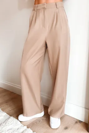 Lucas Pant Taupe Anti Cling Finish