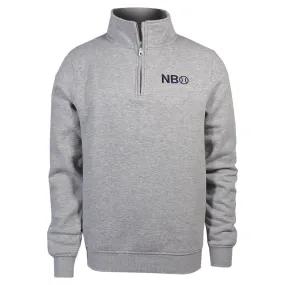 Reinforced NBO Toronto Premium 1/4 Zip Sweatshirt - Grey Hook-And-Eye