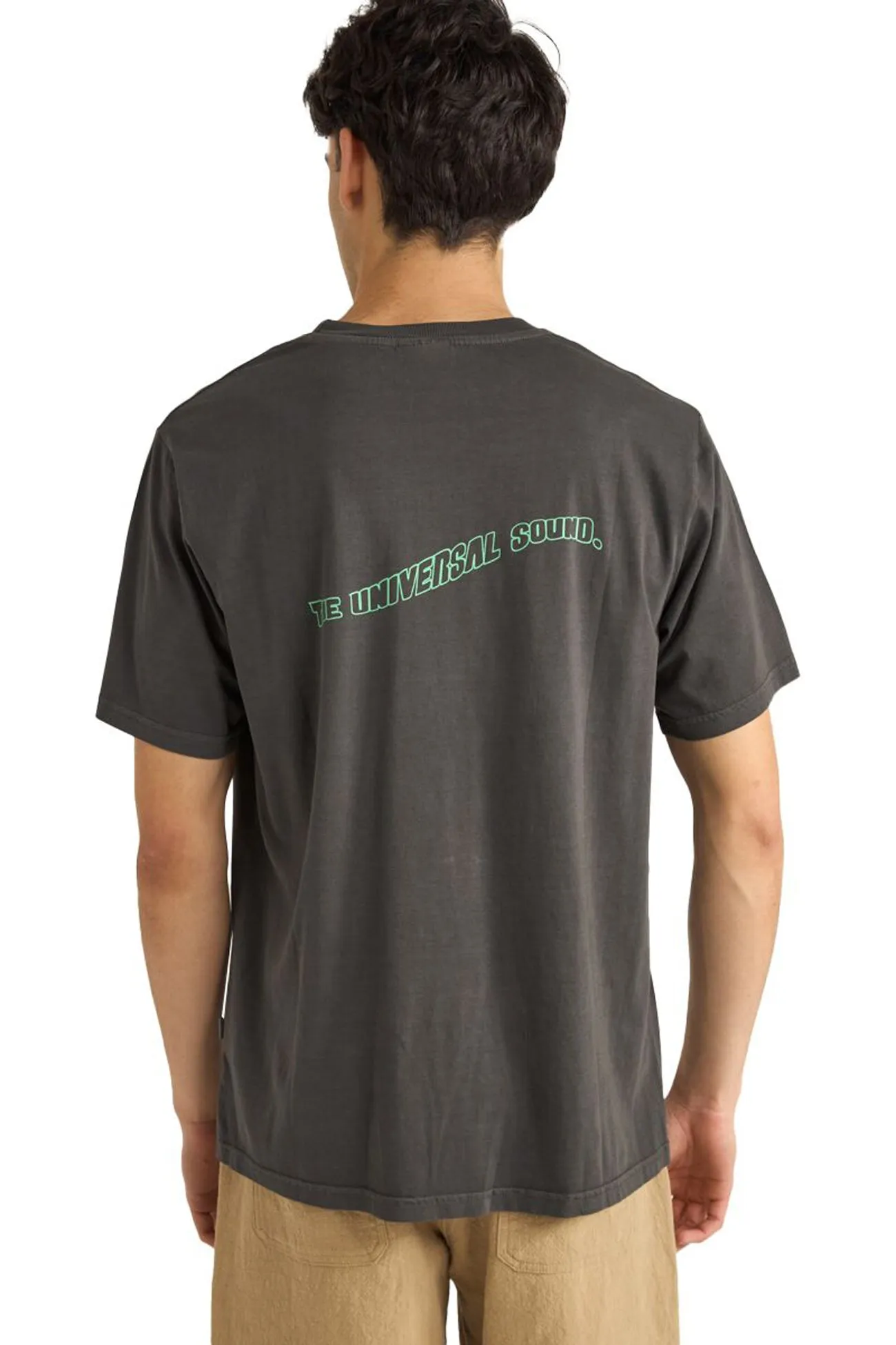 Comfy Choice Outdoor Style Universal Sound Vintage Short Sleeve T-Shirt Vintage Black