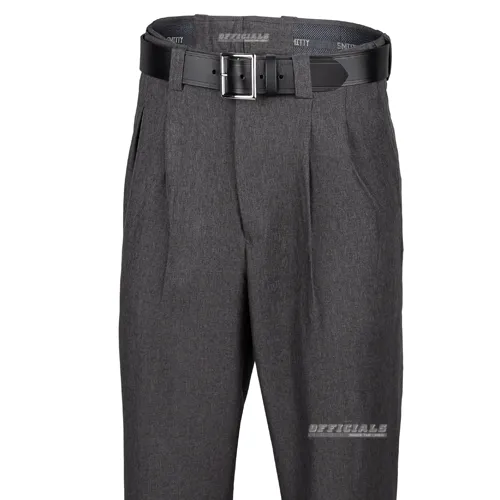 Smitty Charcoal Grey Pleated Expander Waistband Umpire Pants Flattering Comfort Wear HiddenPockets