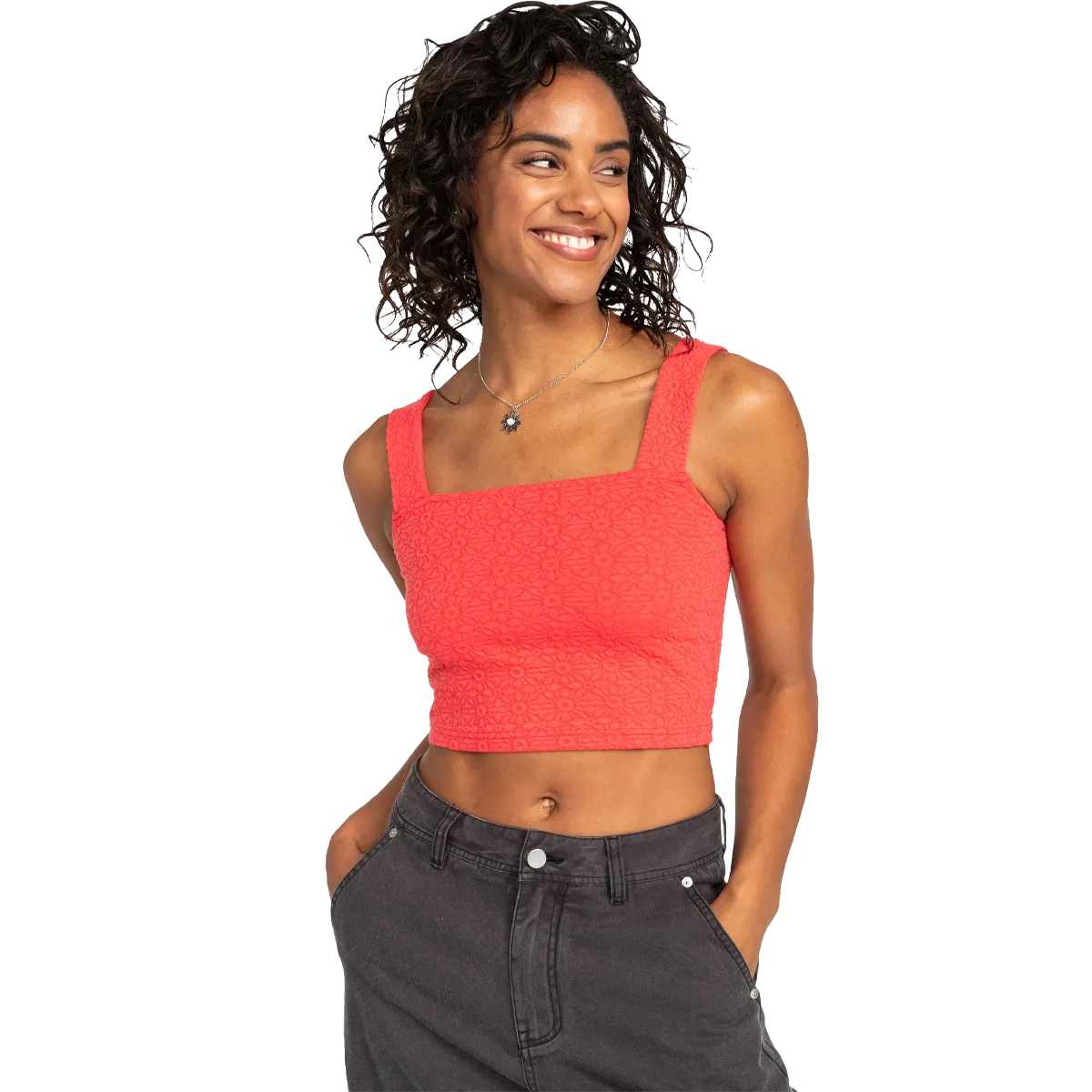 Women's Hibiscus Roja Drop Shoulder Design