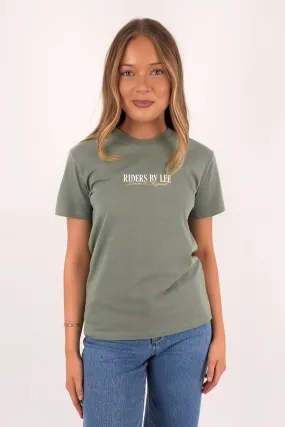 Layering Options Casual Comfort Look Relaxed Tee Moss Green