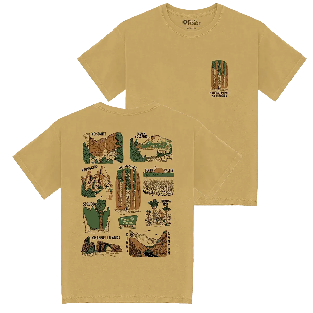 Sublimation Printed Collar Seasonal Comfort Welcome to California National Parks