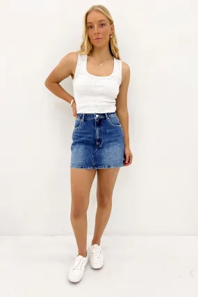 Repair Mini Skirt Deep Oasis Easy Care Bold Edge