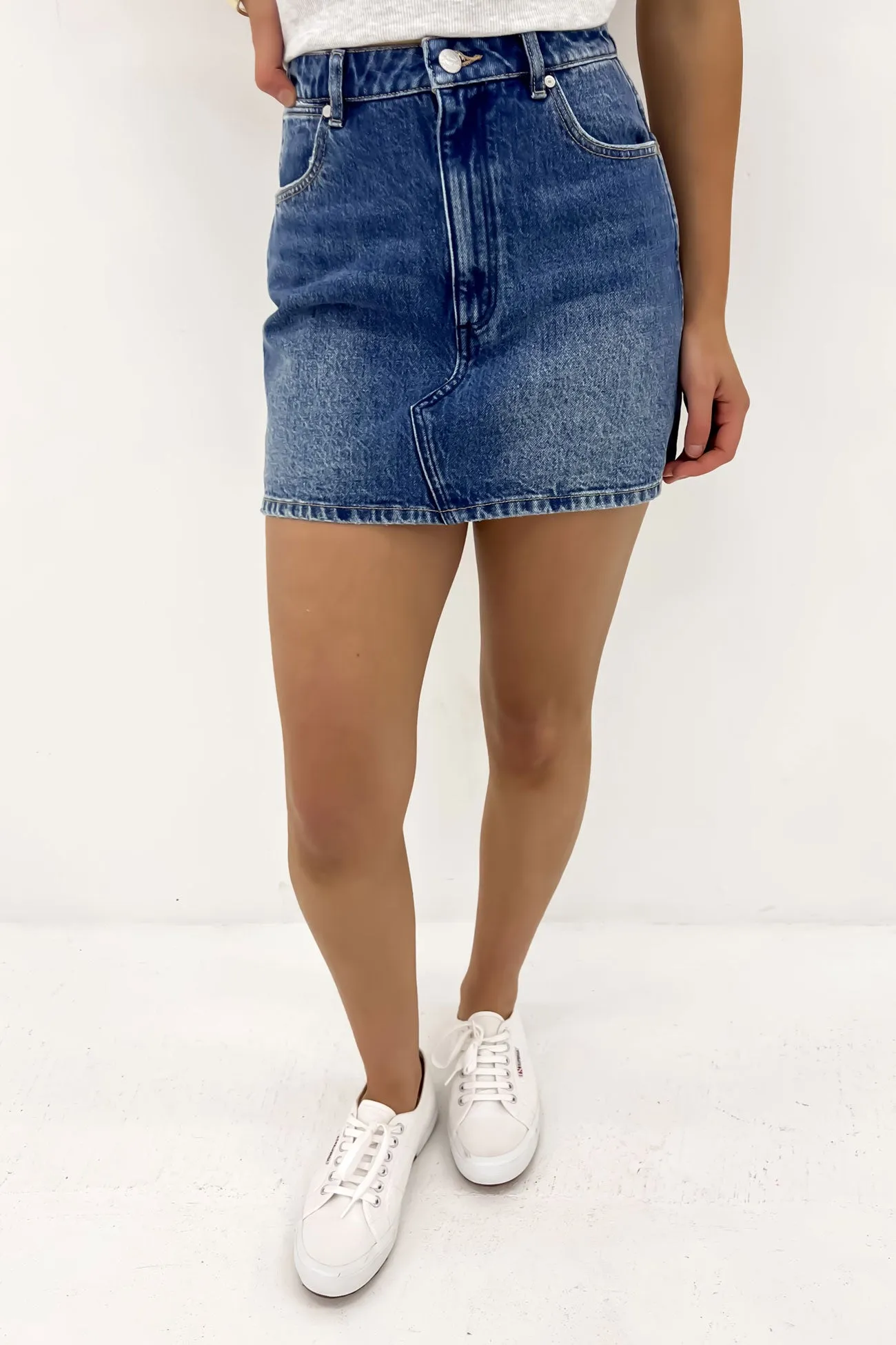 Subtle Shimmer Repair Mini Skirt Deep Oasis