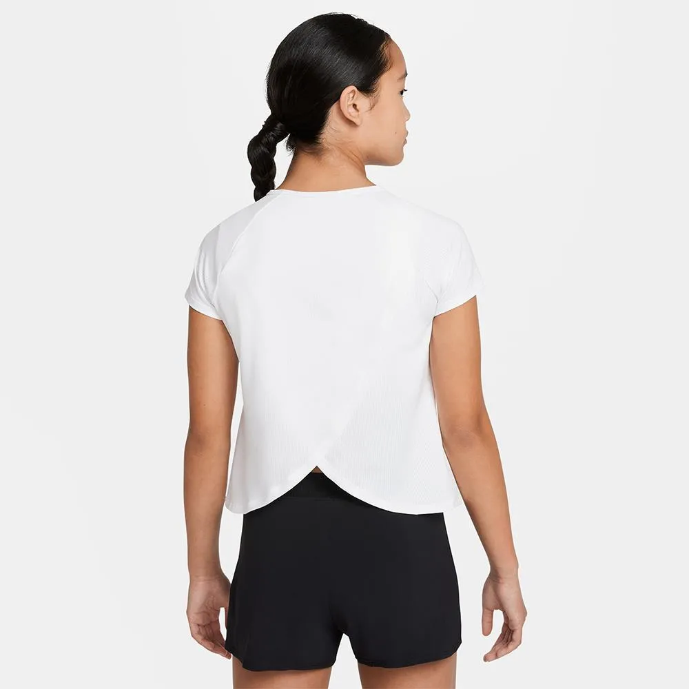 Reinforced Seams Nike Girls Victory Short Sleeve - White
