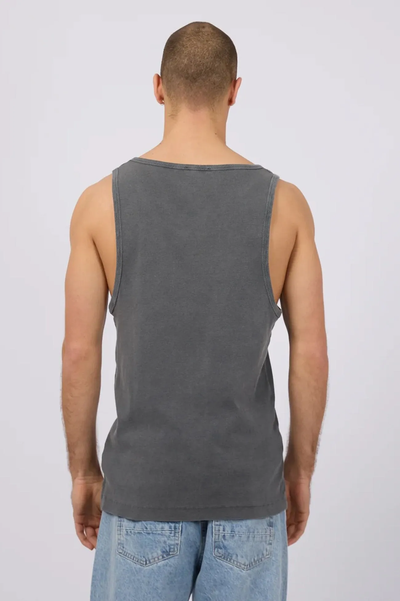 Rib Tank Coal Ultra Breathable Mesh