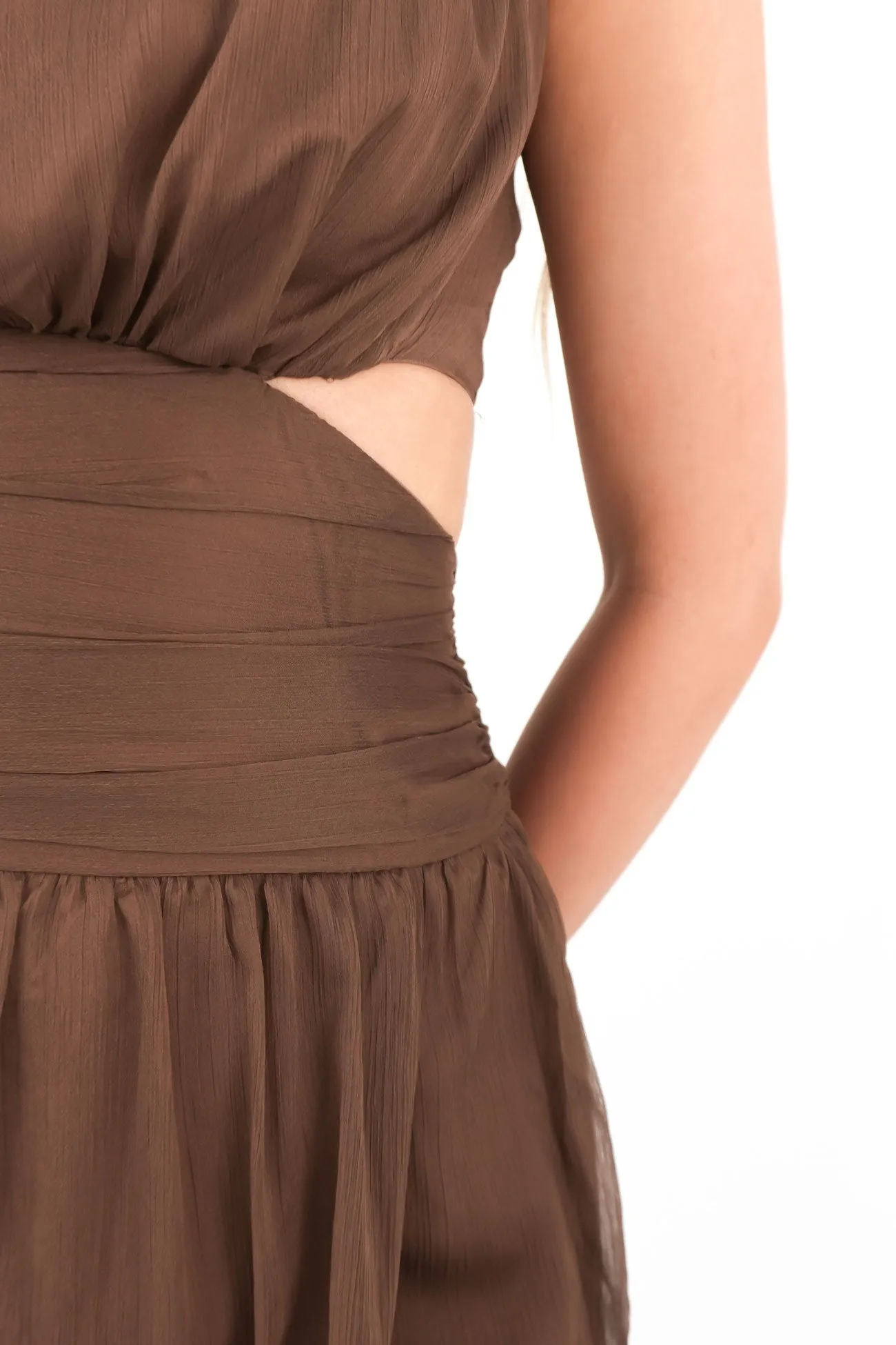 Seasonal Comfort Simple Fit Nyra Maxi Dress Chocolate