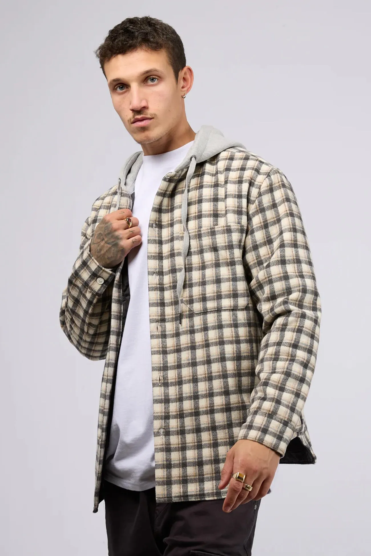 Rigger Hooded Shirt Multicoloured Non Irritating Tags Adjustable Hem