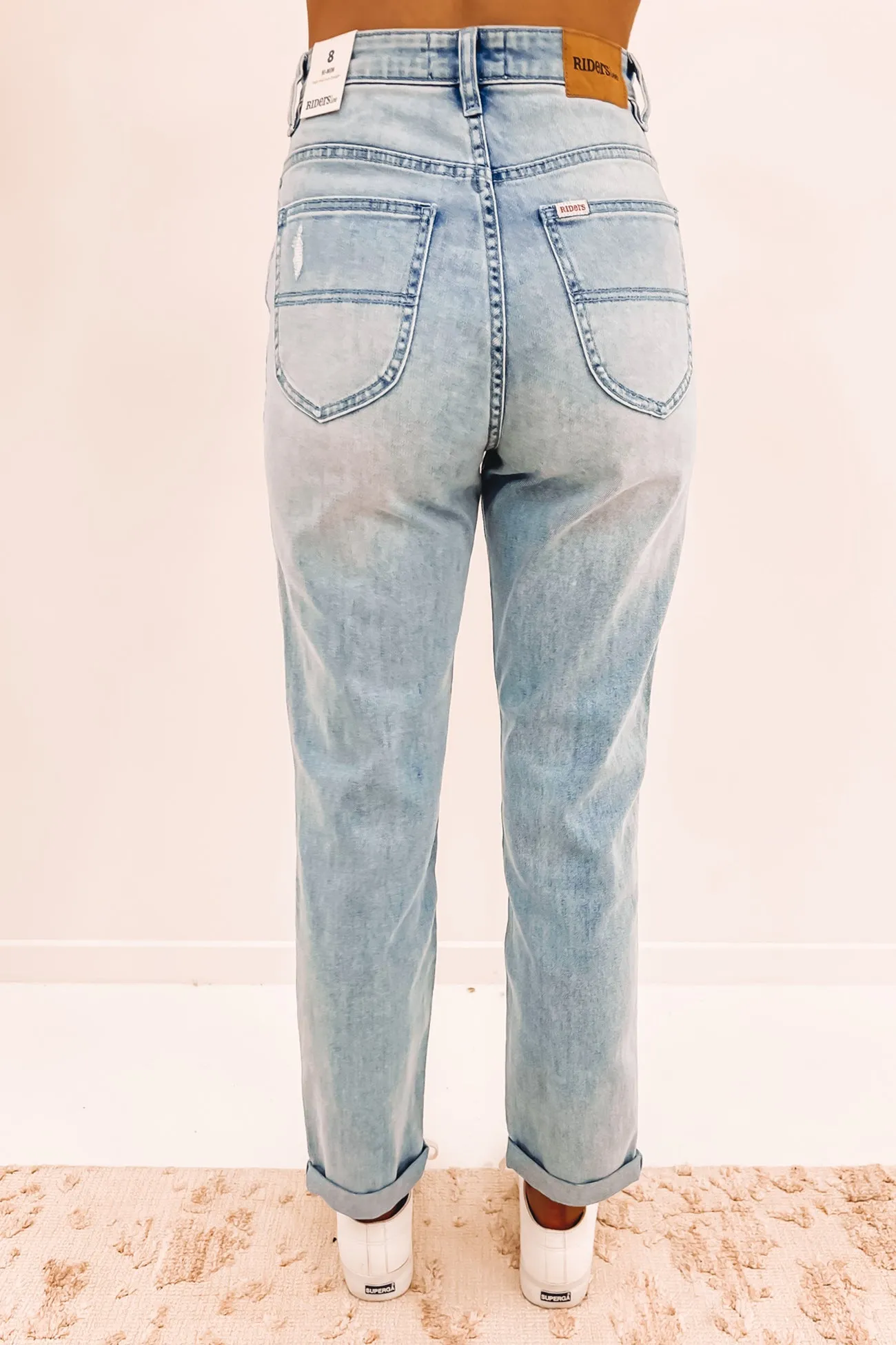 Hi Mom Jean Sun Fade Destroy City Walk Smooth Organic Cotton Material