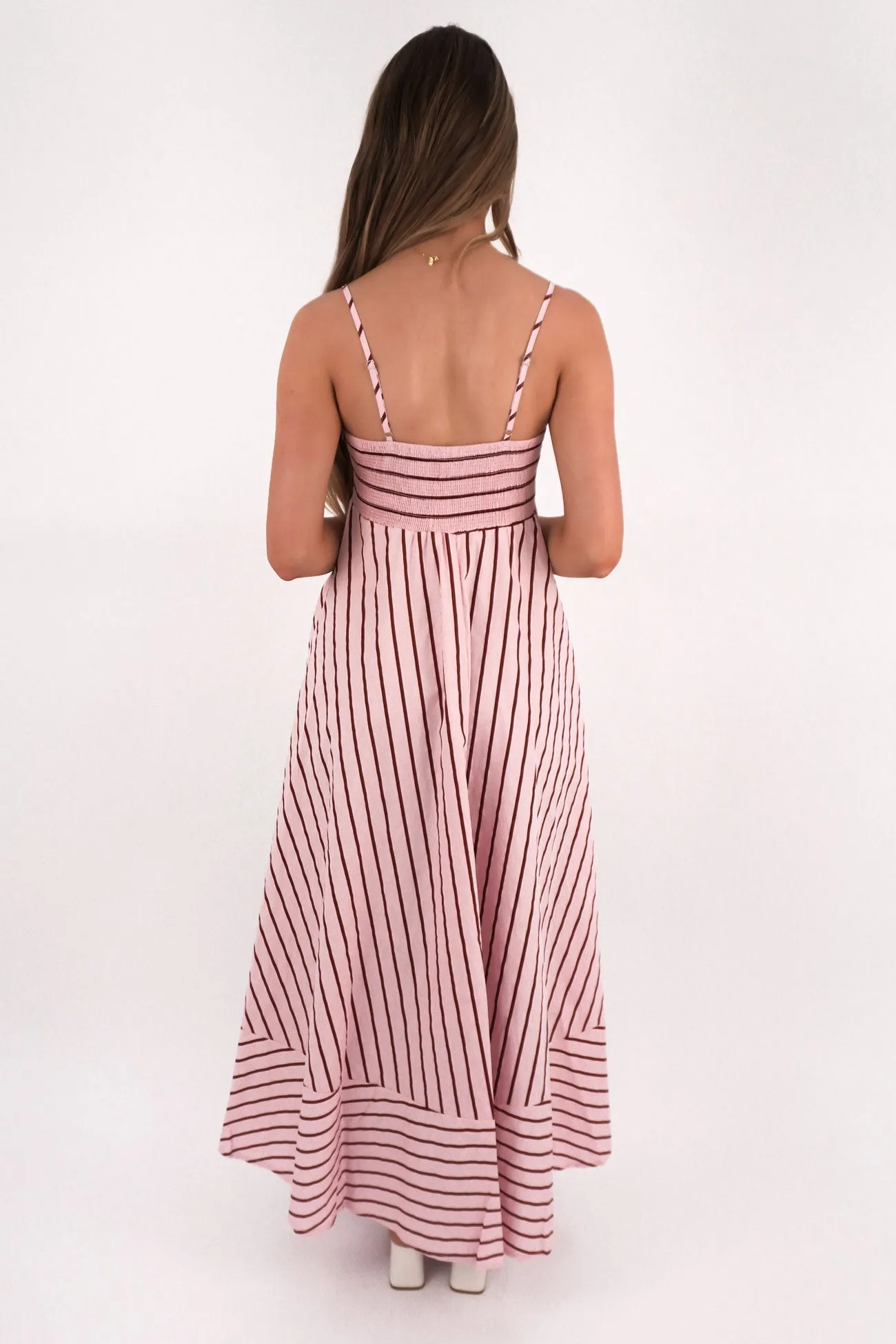 Weekend Fresh Easy Go Riley Maxi Dress Pink Red