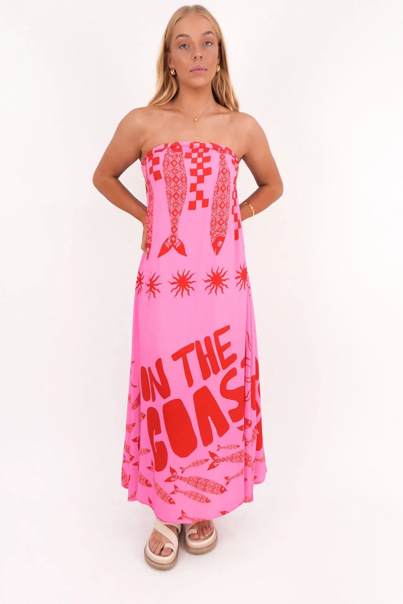 Soft Mesh Rita Midi Dress On The Coast