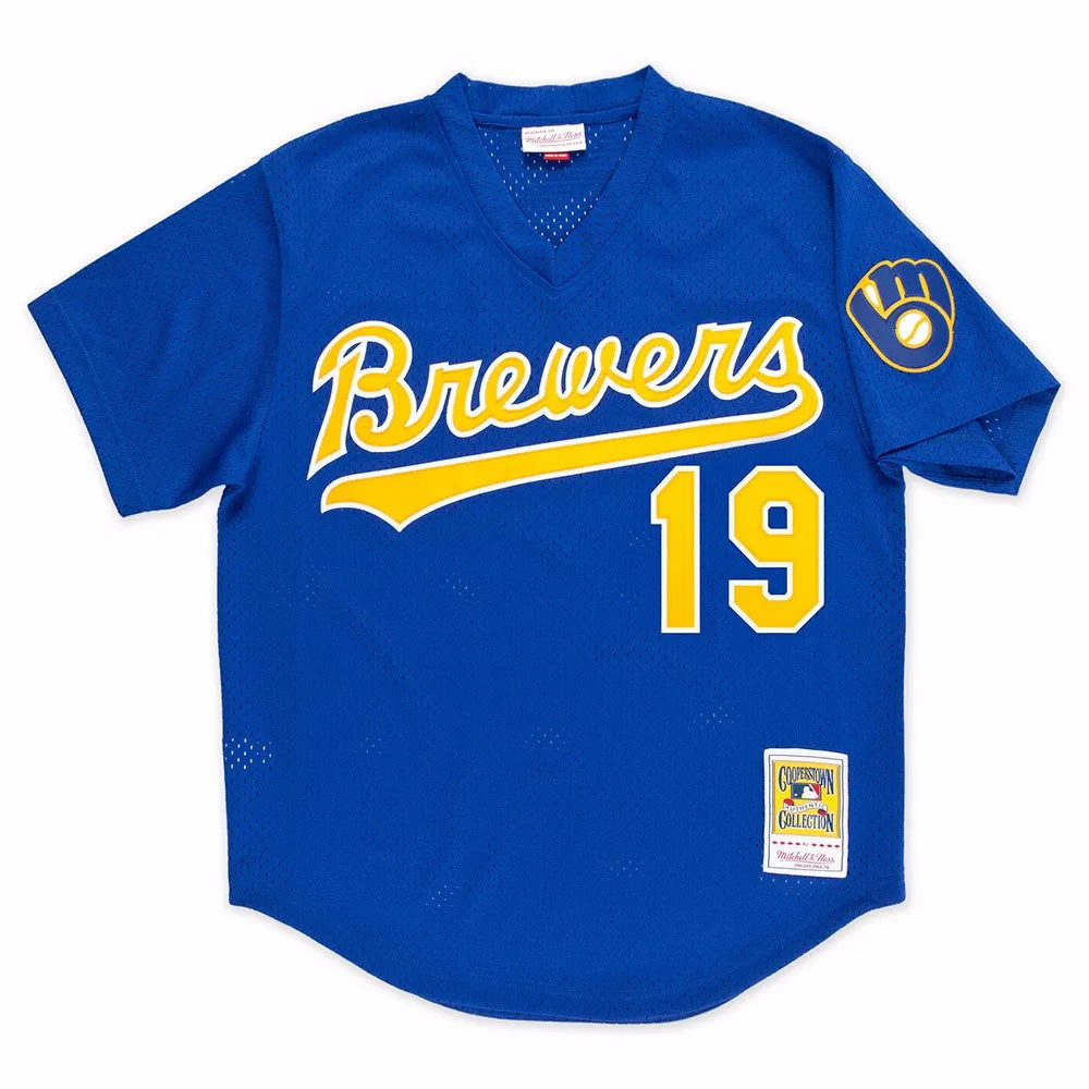 Robin Yount Milwaukee Brewers 1991 Throwback Batting Practice Jersey Minimalist Raglan Sleeve Abrasion Resistant Zones