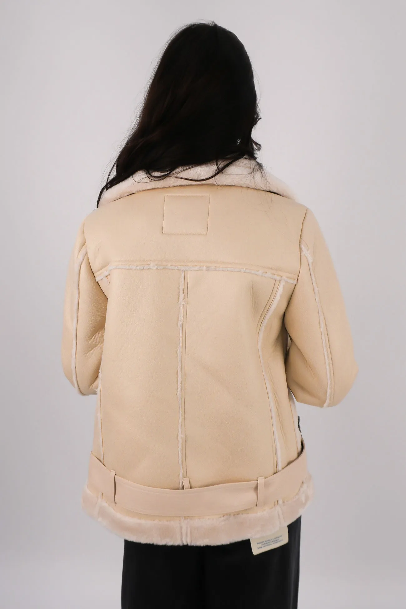 Rory Aviator Jacket Vanilla OdorControlTreatment Seamless Stitching