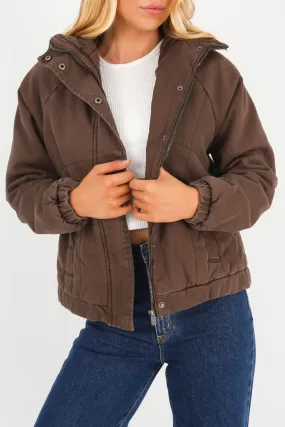 Wind Resistant Fabric TearResistantFabric Rosalee Jacket Chocolate