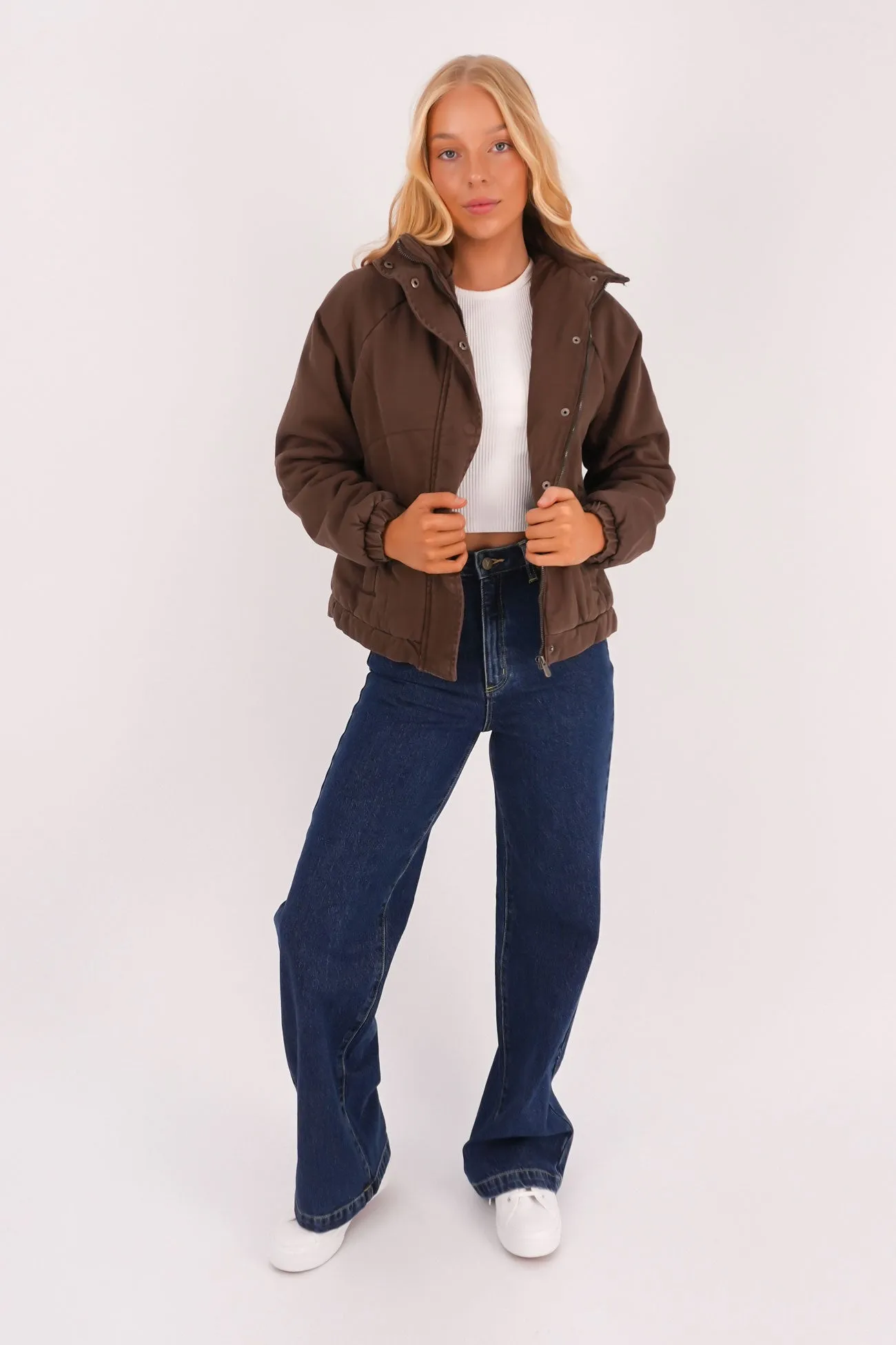 Rosalee Jacket Chocolate Simple Detail