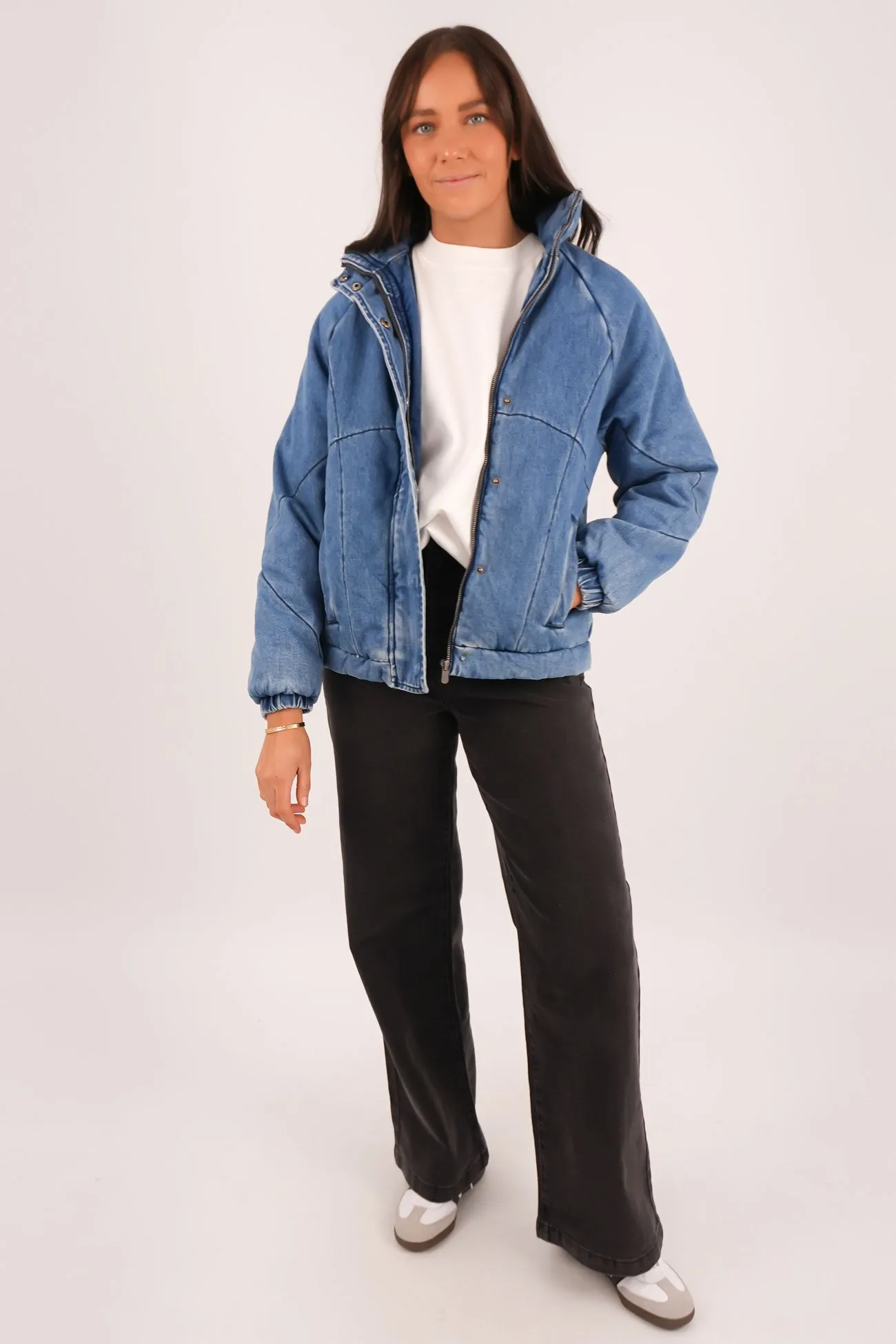 High End Look QuickDryMaterial Rosalee Jacket Mid Blue