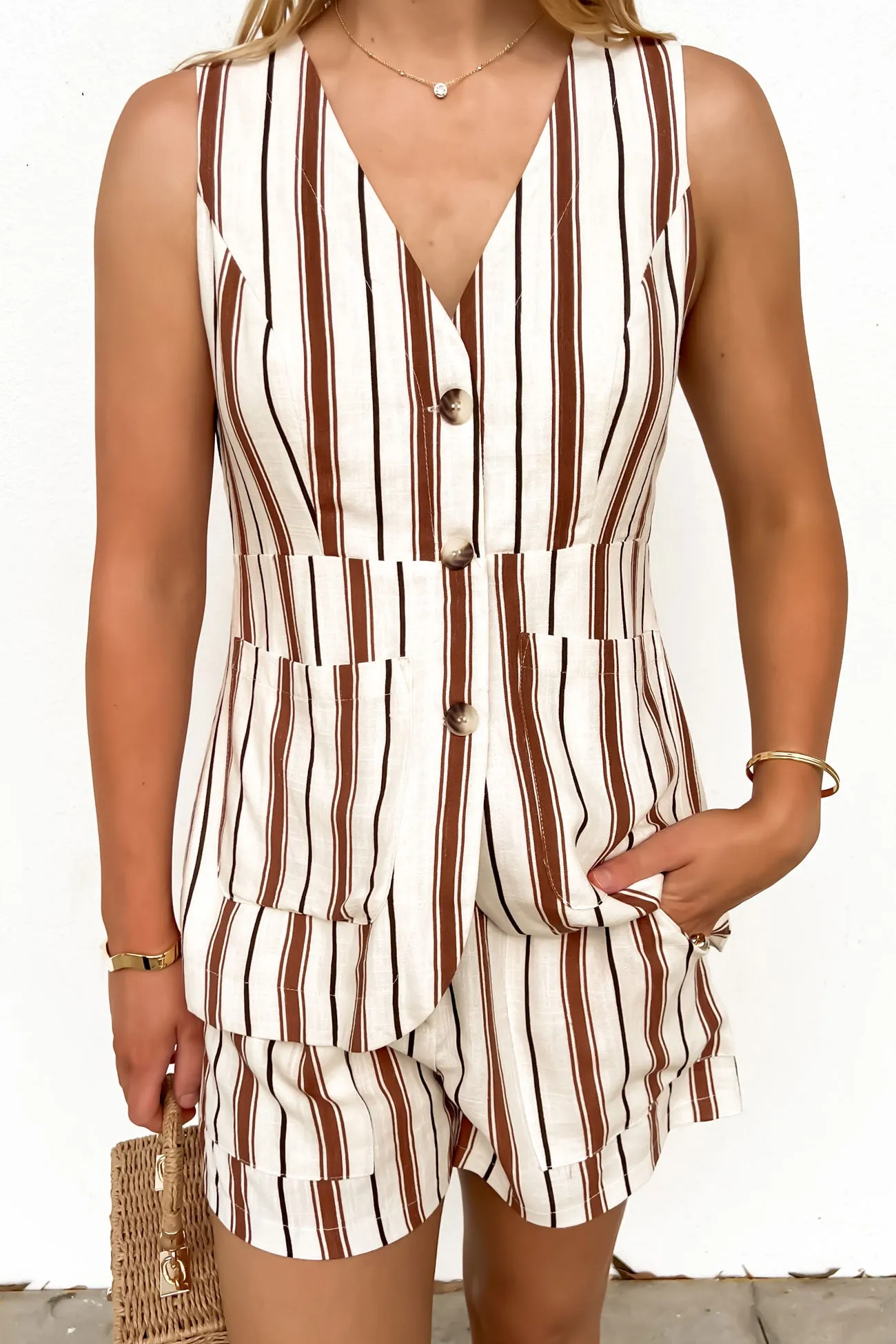 Roxie Vest Ambervale polka dotted