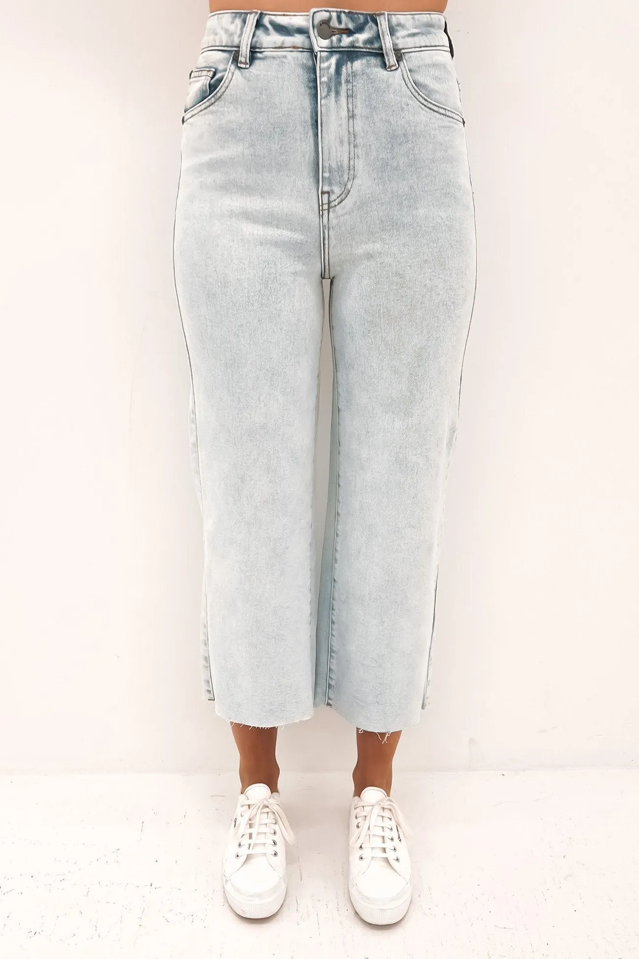Always Appropriate Charlie High Rise Wide Leg Jean Bleach