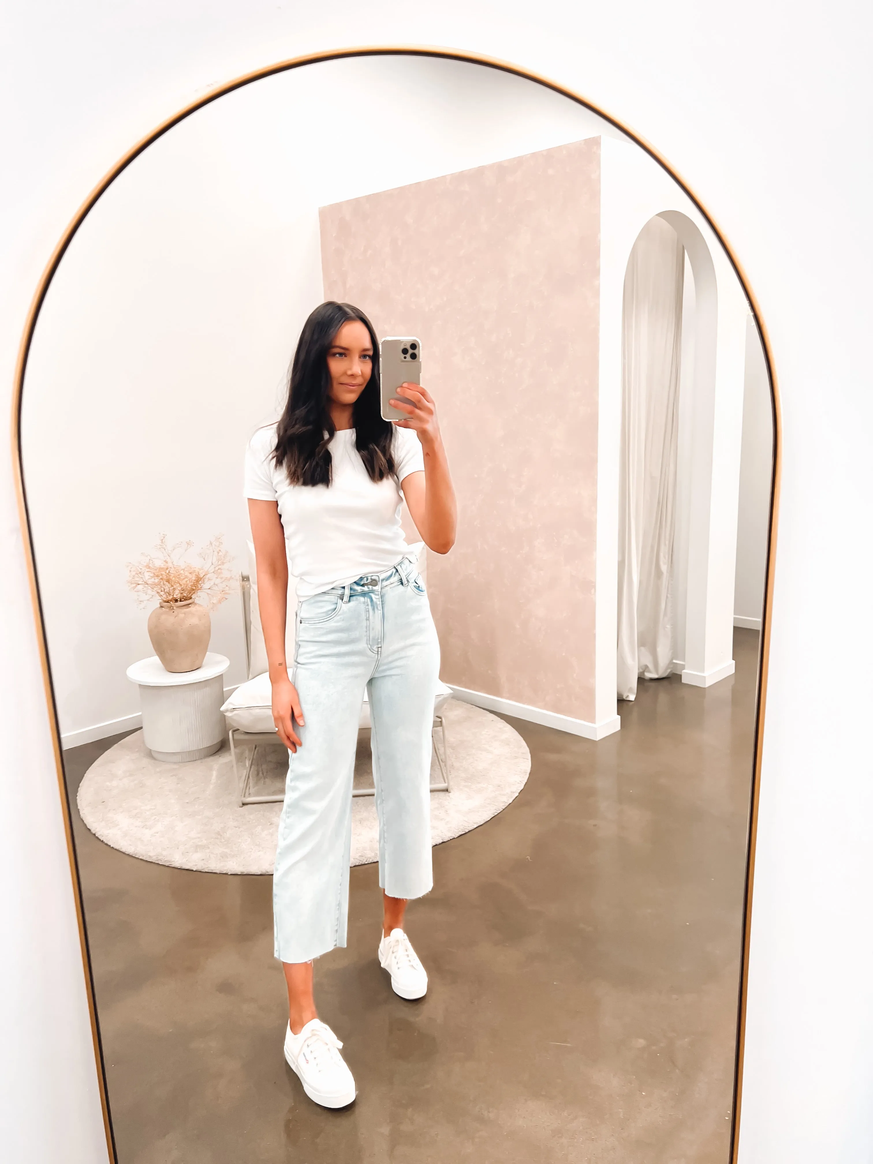 Effortless Choice Charlie High Rise Wide Leg Jean Bleach
