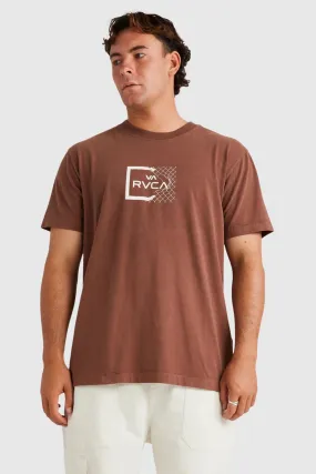 RVCA Break Out Short Sleeve Tee Hazelnut Textured Surface Foam Print Detail