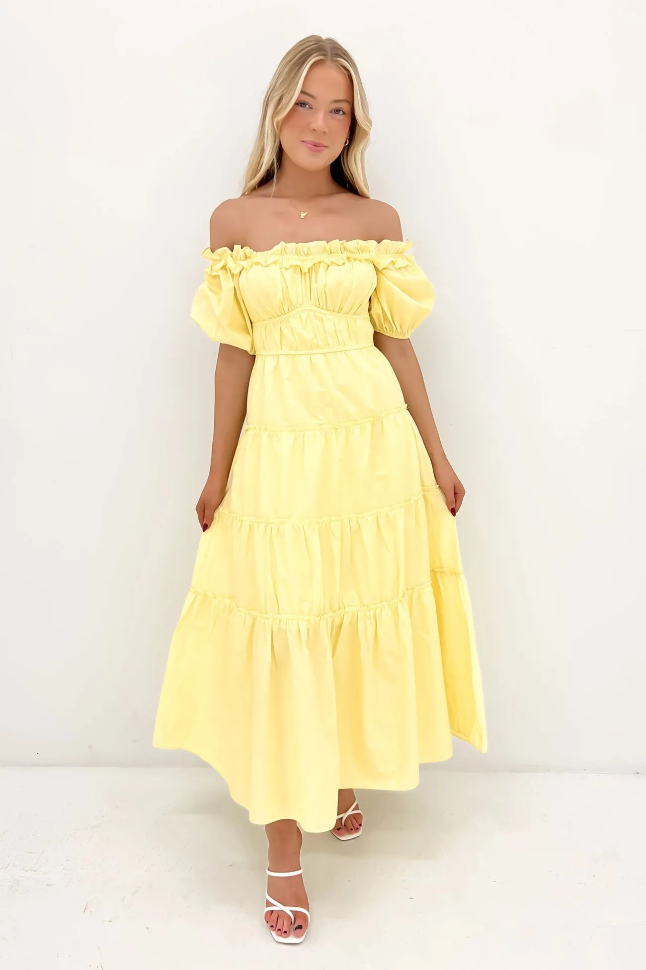 Ryland Midi Dress Yellow Summer Wardrobe