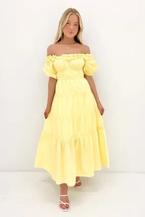 Ryland Midi Dress Yellow Summer Wardrobe