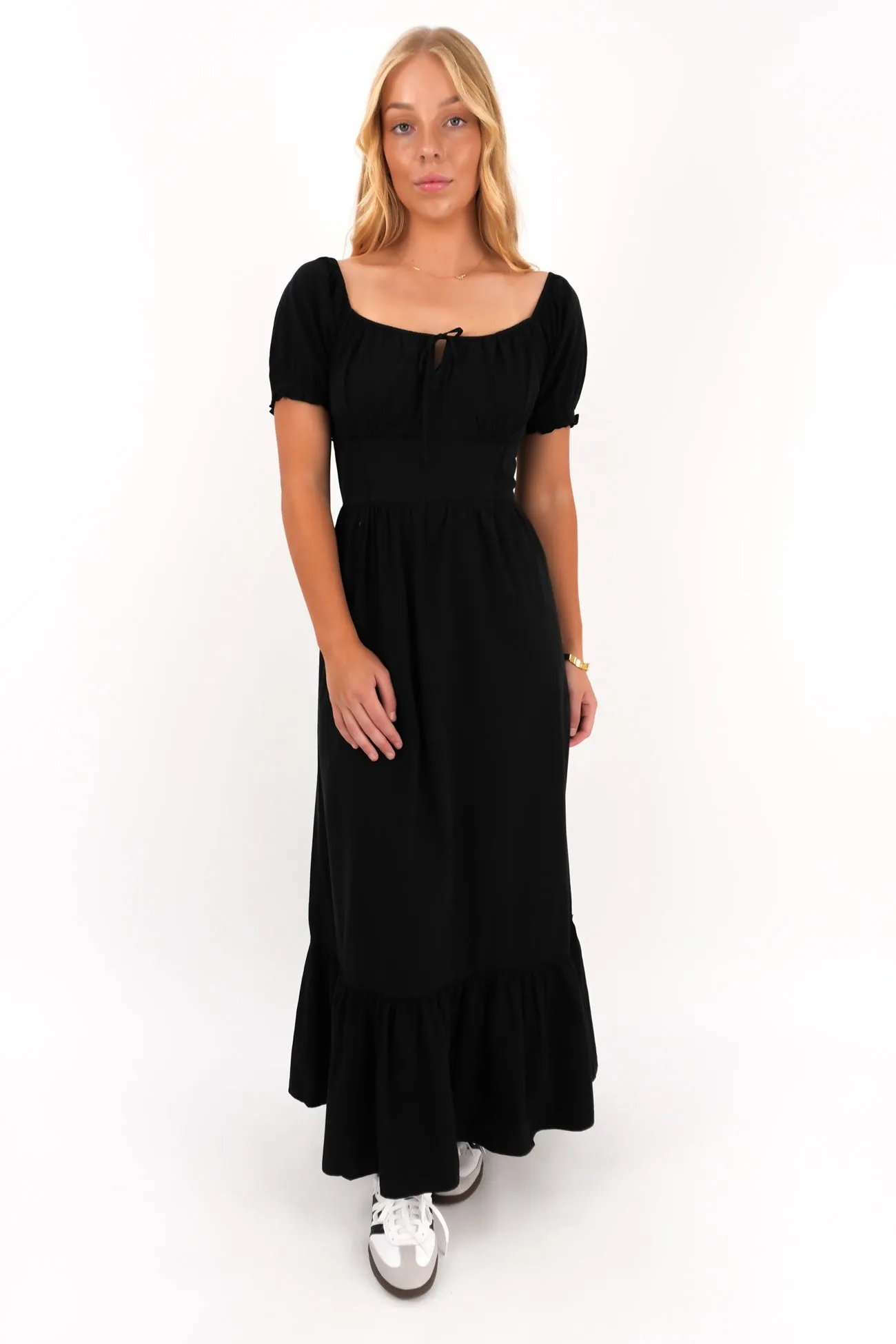 Subtle Texture Sadie Maxi Dress Black