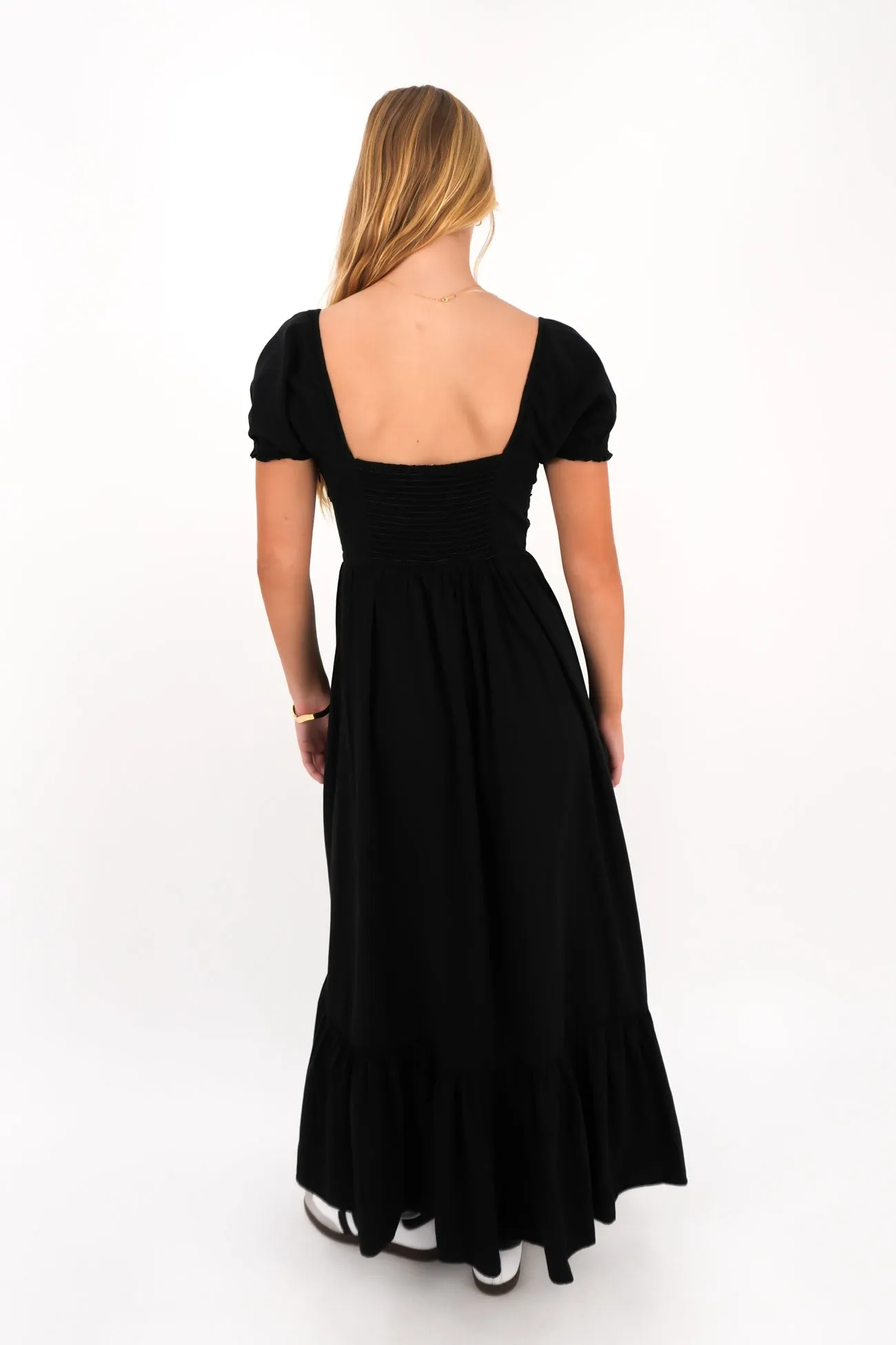 Sadie Maxi Dress Black Classic wrap dress