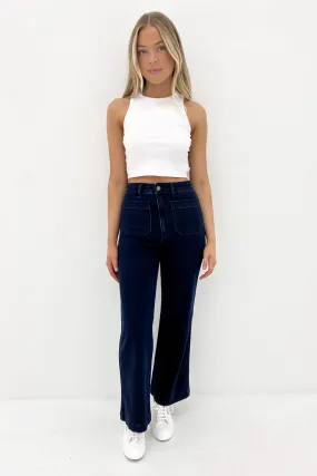 Fashion Lover Durable Minimalist Style Sailor Jean Dark Stone