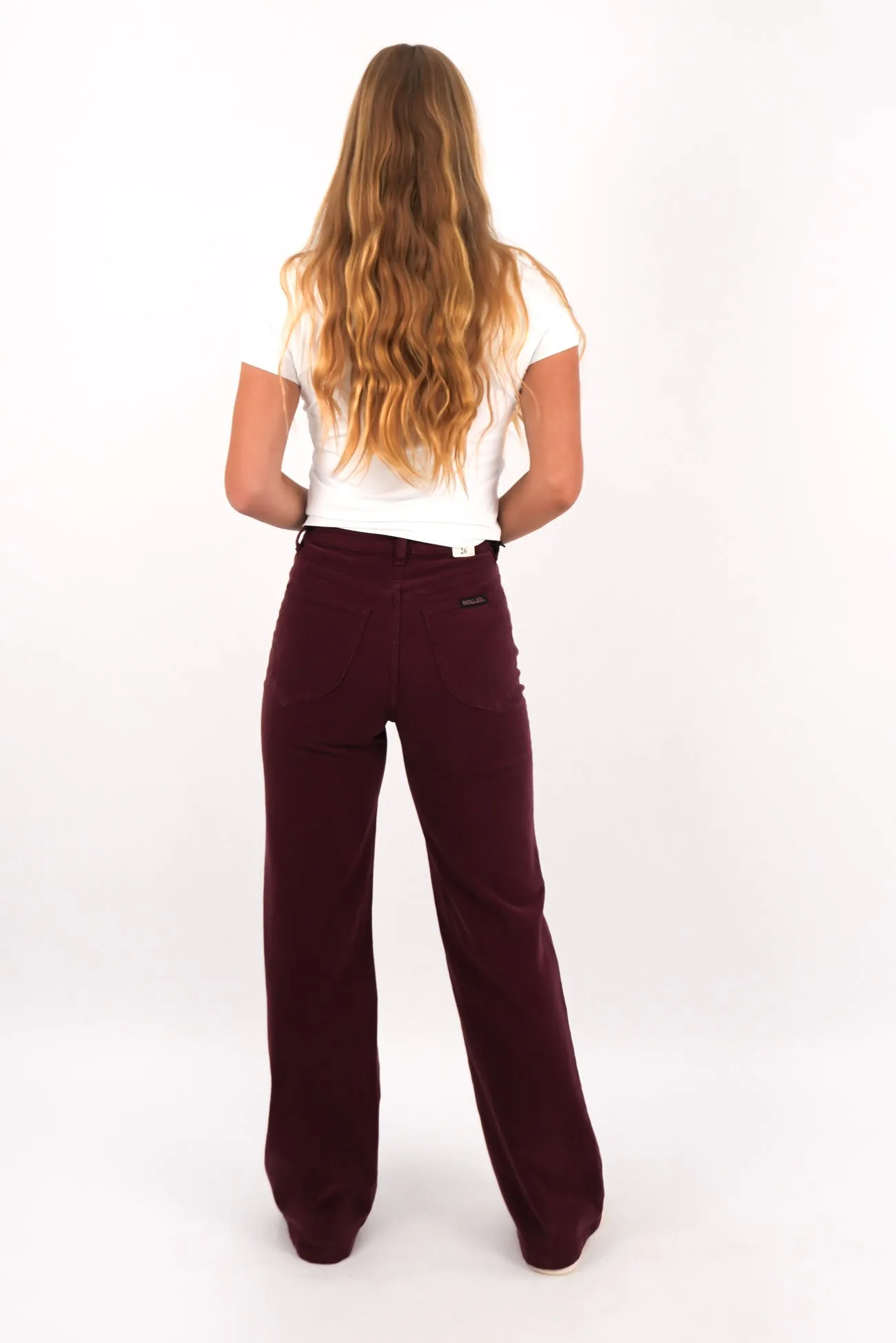 Night Out Daily Wear Moisture Wicking Lining Sailor Jean Long Cord Oxblood