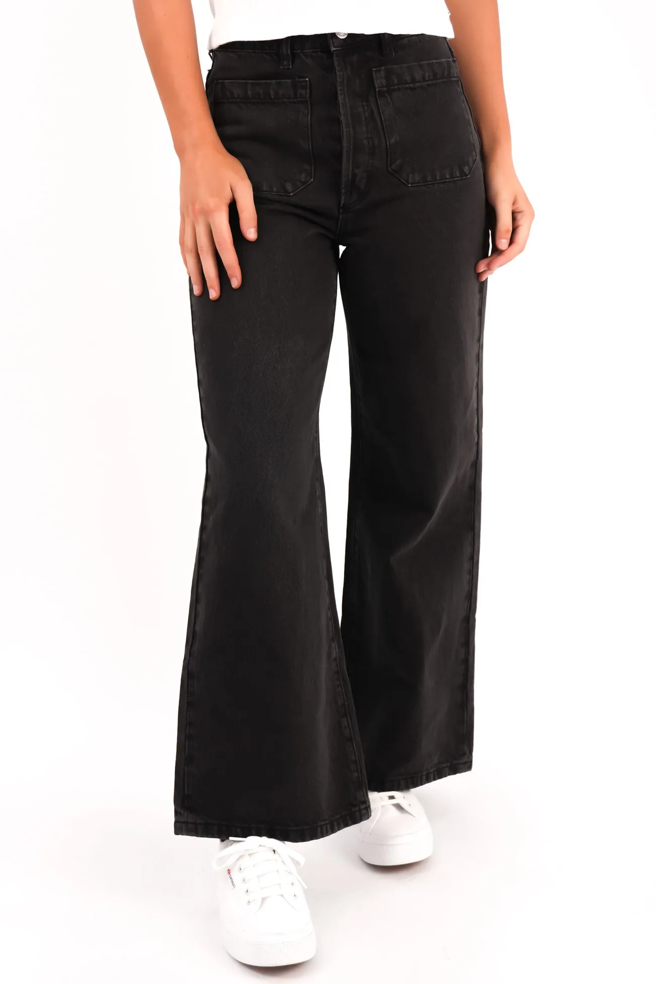 Sailor Jean Stone Black Everyday Shopping Day Office Wear Weekend Warrior Trend Setter
