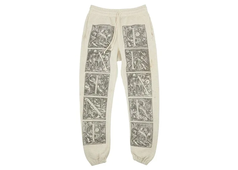Saint Mxxxxxx X Denim Tears Mural Sweatpants Grey High-quality Resistant to fading