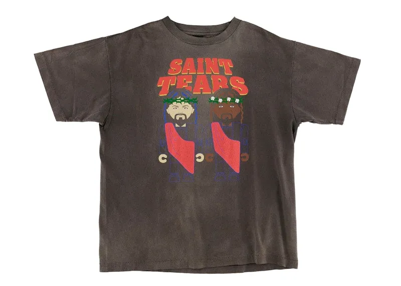 Saint Mxxxxxx X Denim Tears Purplelp T-Shirt Vintage Black Enhanced comfort