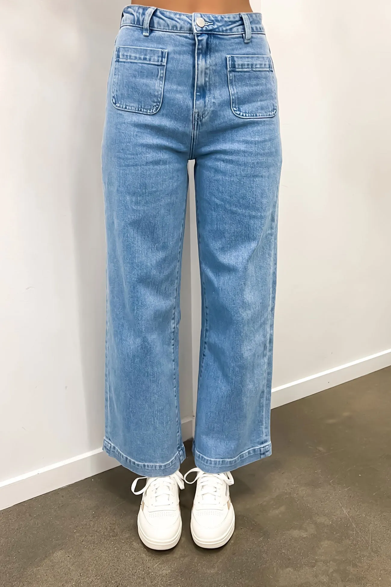 Parent Style Trend Setter Smooth Lightweight Sarah Wide Leg Jean Light Blue