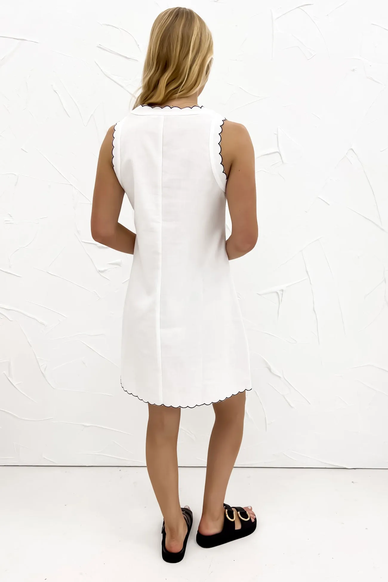 Sarai Mini Dress White Cool Layers Fashion Daily
