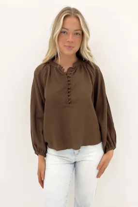 quick - drying Sardinia Blouse Cafe Noir