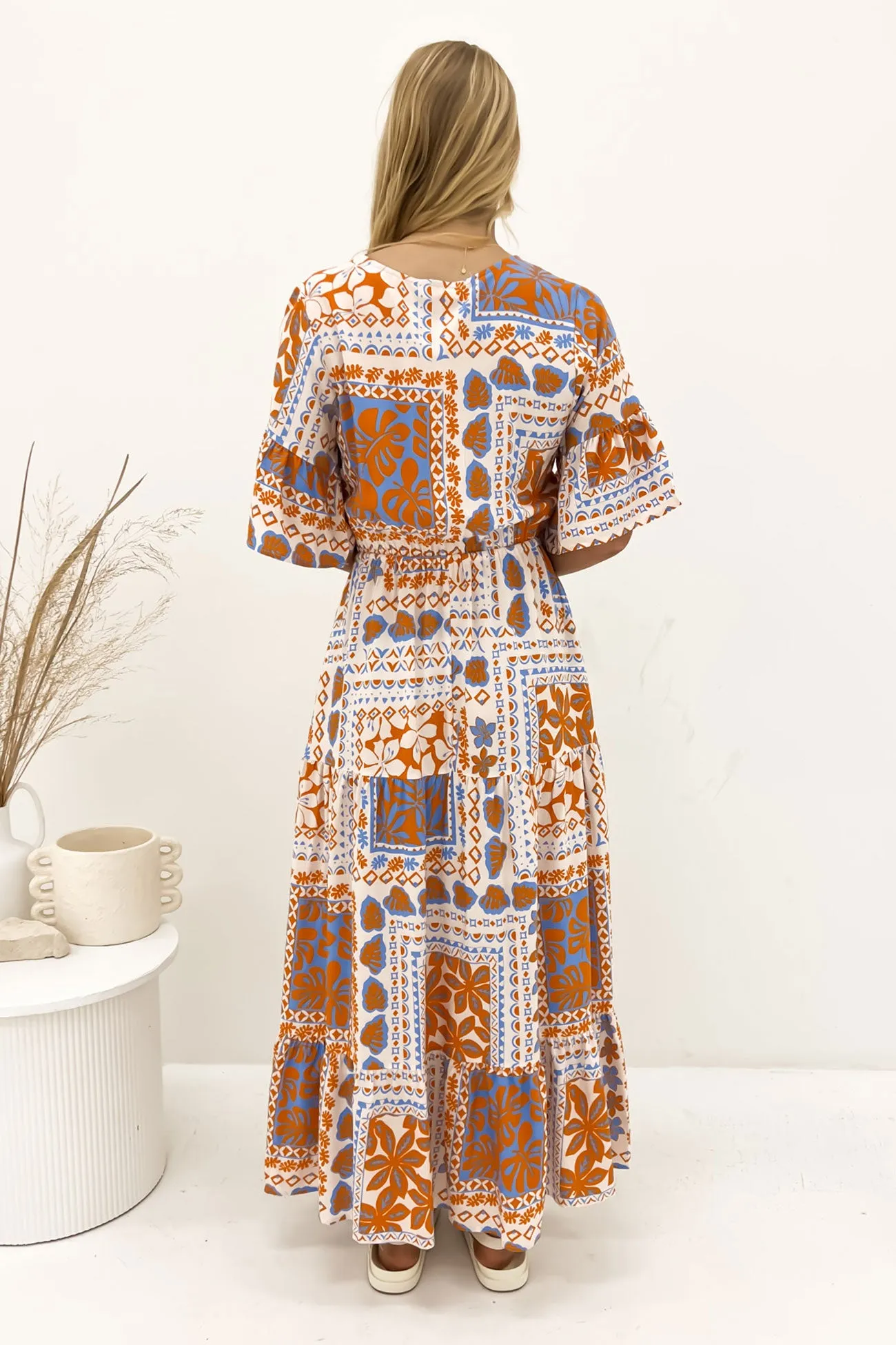Scarlett Maxi Dress Phoenix Palm Soft Material