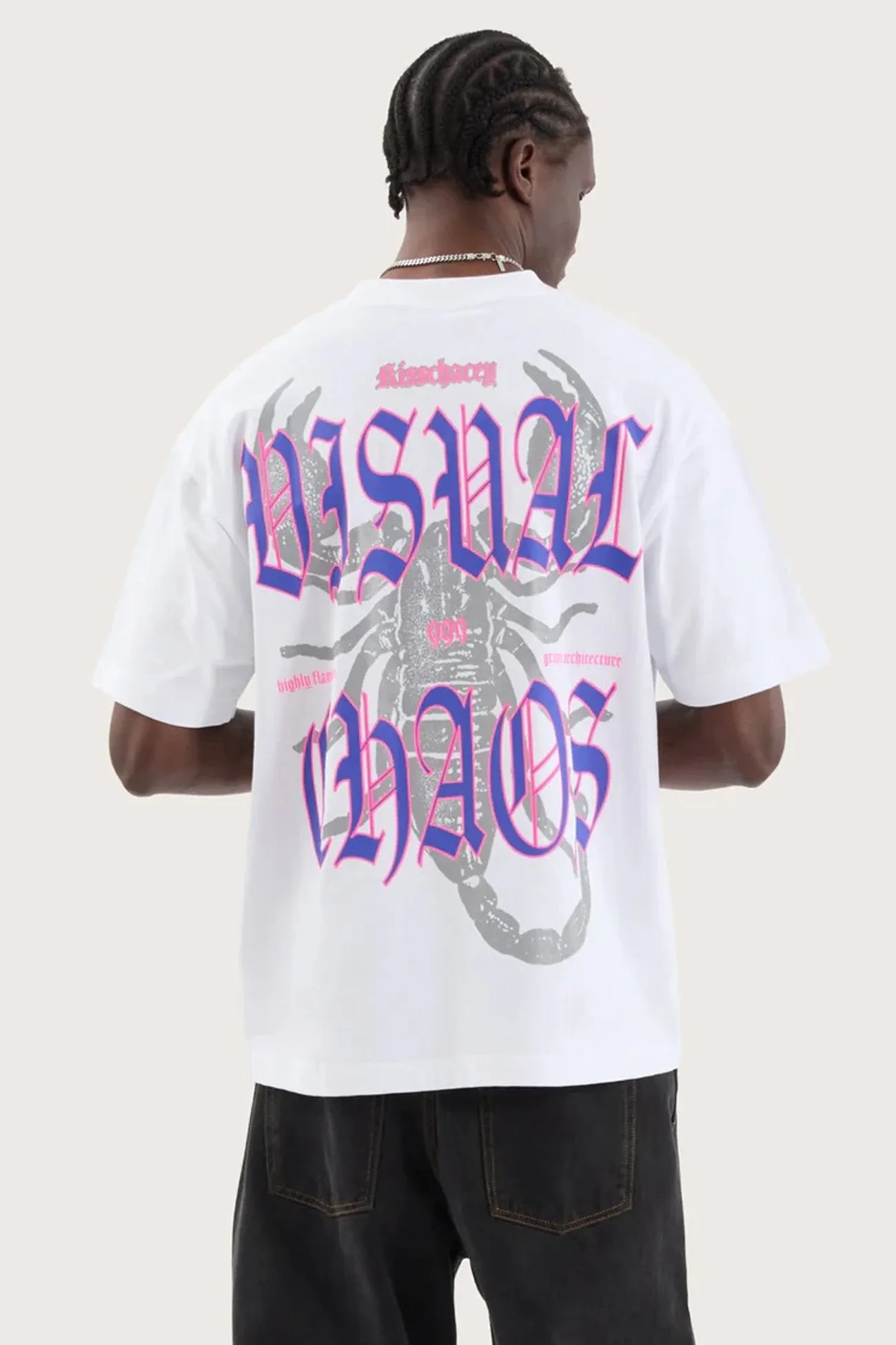 Longline Hemline TaglessDesign Scorpio Street Tee Optical White