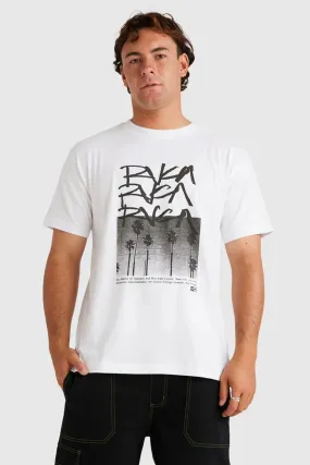 Classic Wear Cold Wash Optimized Scrawls Short Sleeve Tee White