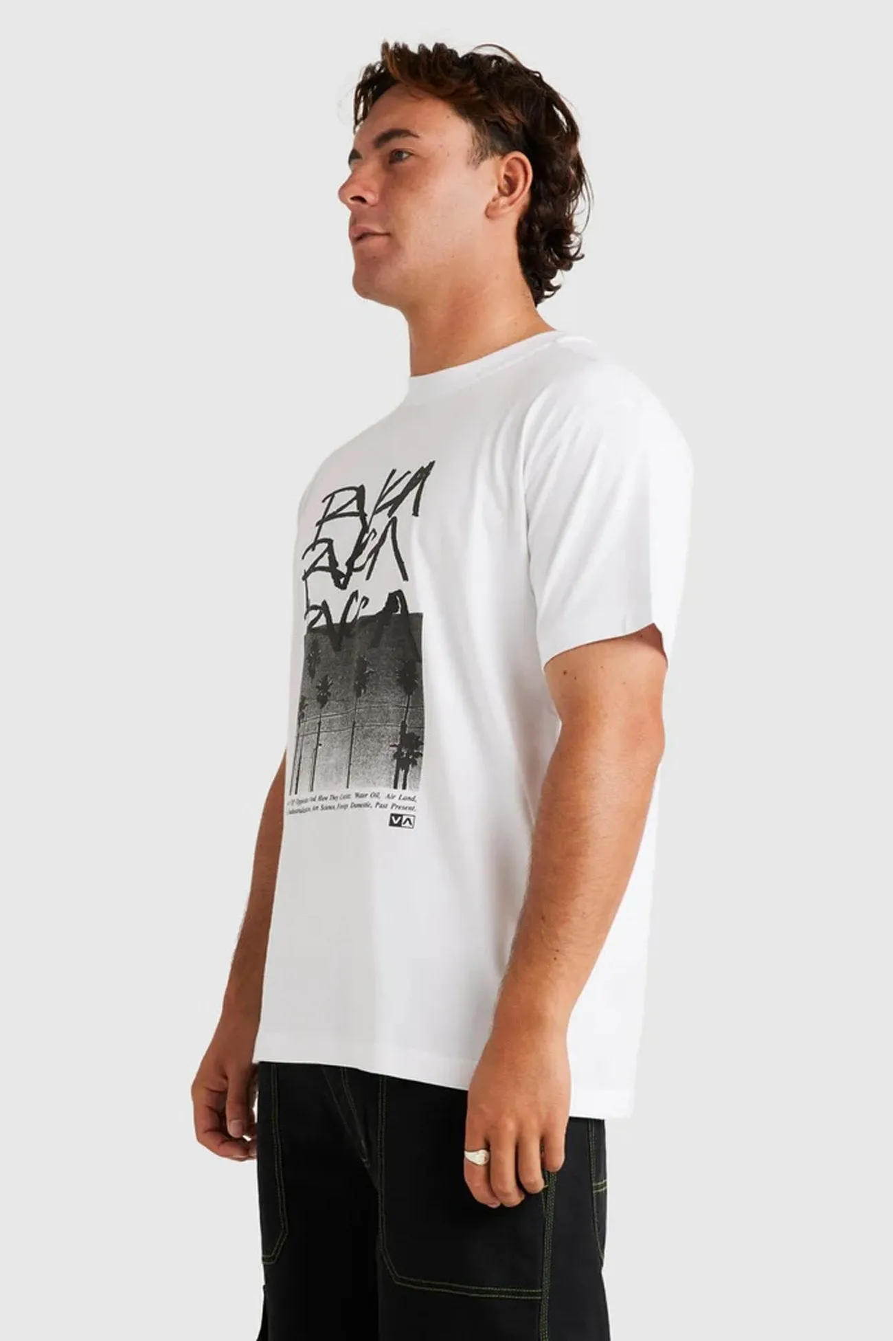 Easy Comfort Scrawls Short Sleeve Tee White