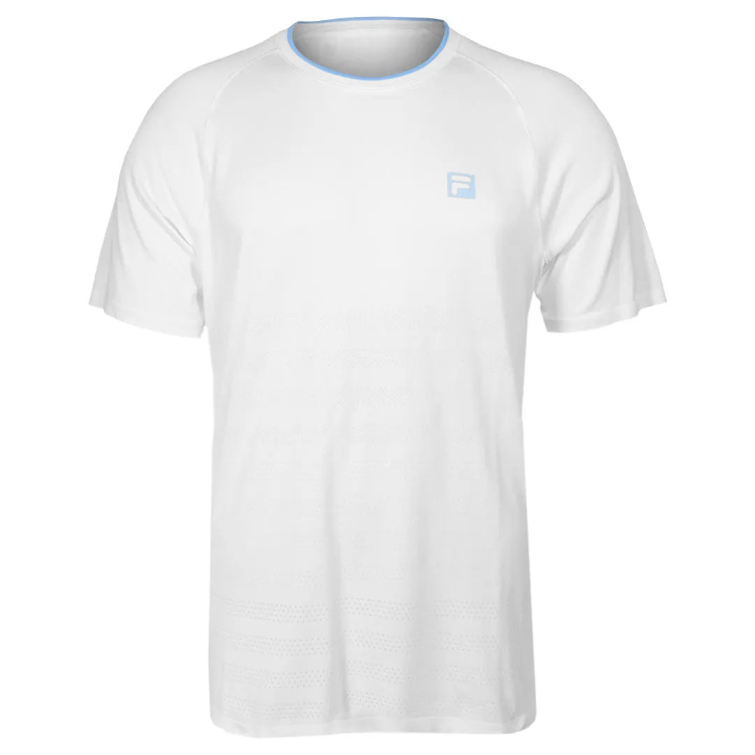 SeamFreeDesign Fila Men's Ace Seamless Crew - White ChafeFree Design HighCollar Style