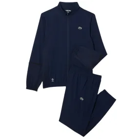 Seamless Design Lacoste Men's Medvedev X Tennis Track Suit - Navy Debossed Design Stretchable