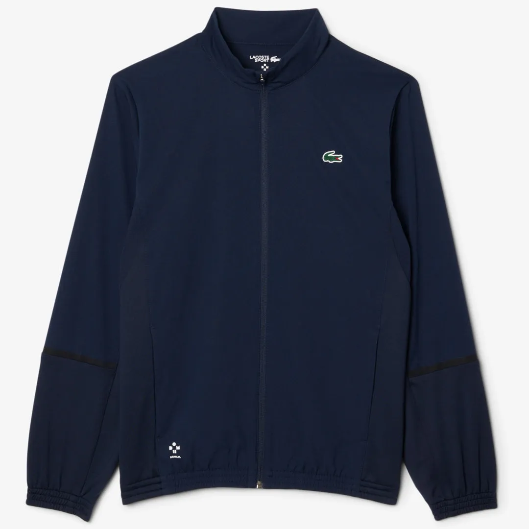 Seamless Design Lacoste Men's Medvedev X Tennis Track Suit - Navy Debossed Design Leather Look