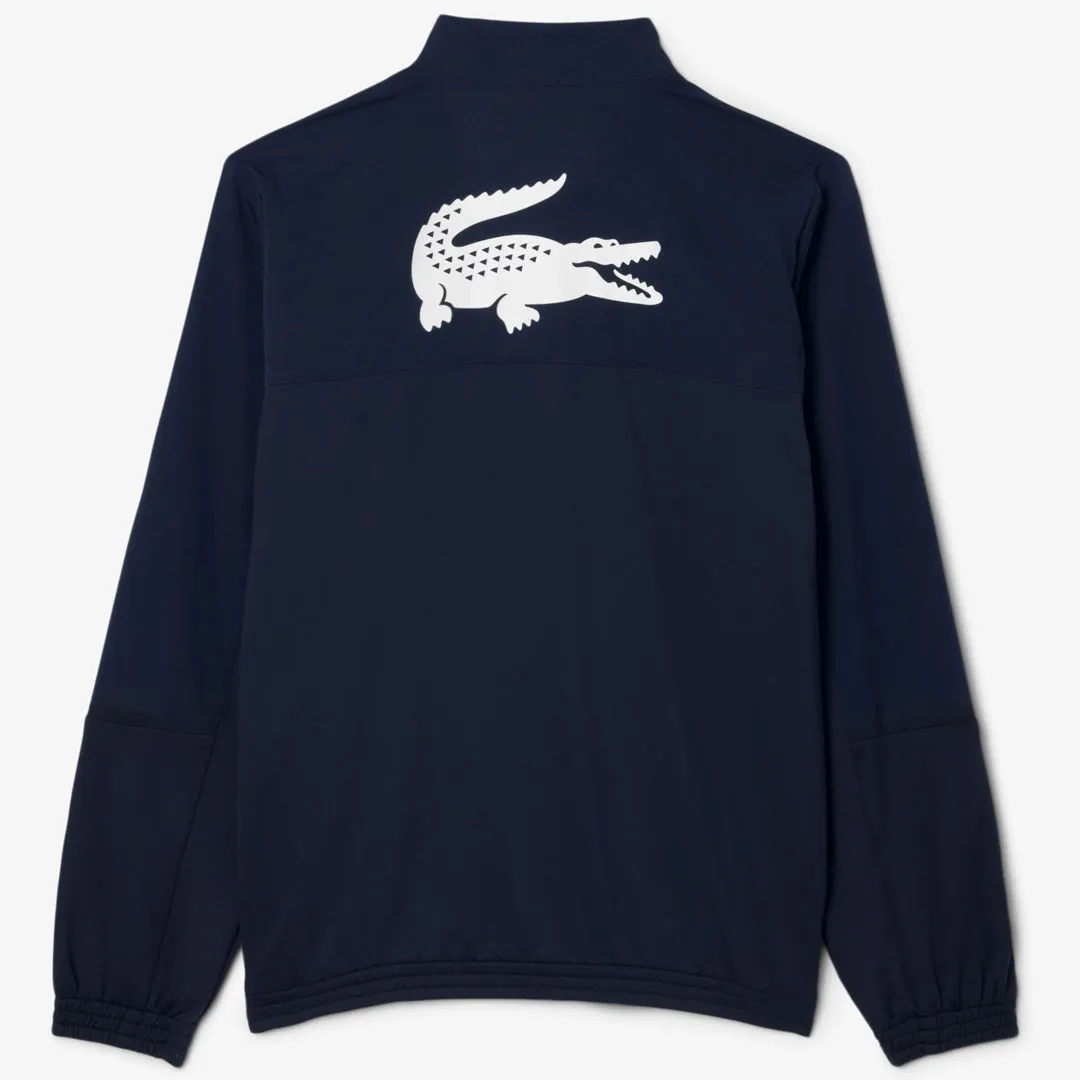 Mixed Materials Trendy Look Seamless Design Lacoste Men's Medvedev X Tennis Track Suit - Navy