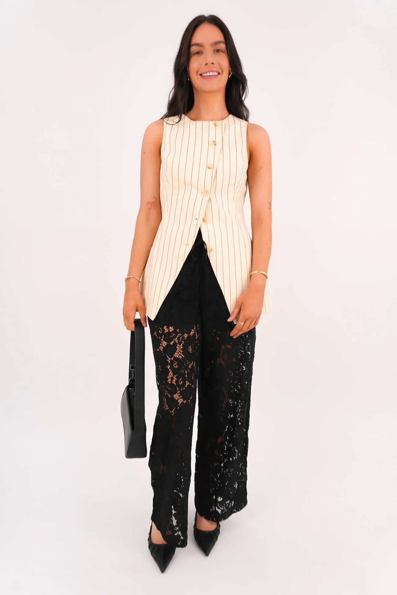 DurableConstruction Light Reflective Details Romeo Lace Pant Black