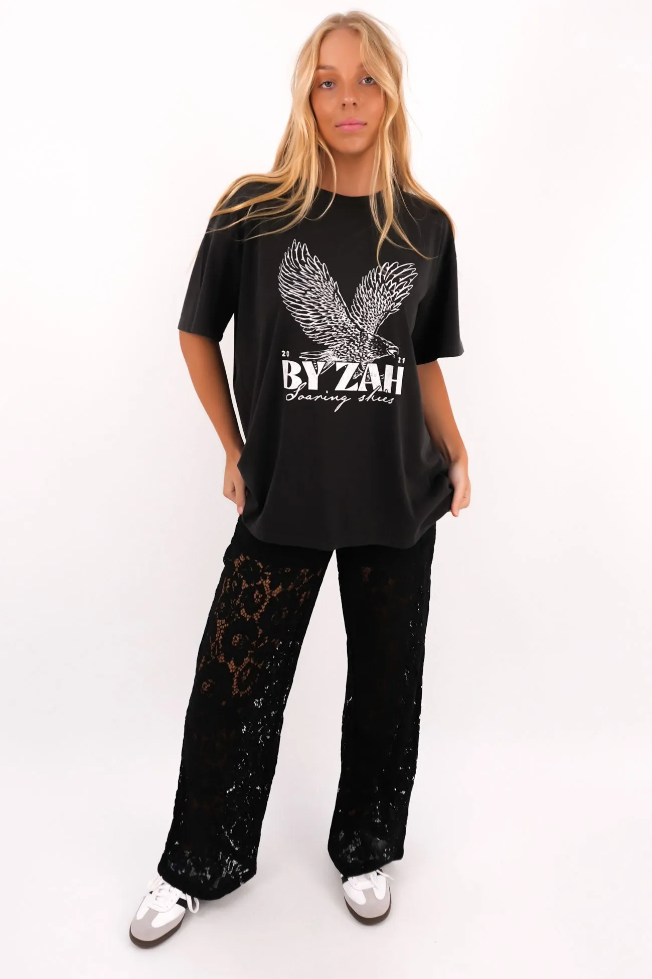 Romeo Lace Pant Black Classic Design Multi Panel Construction