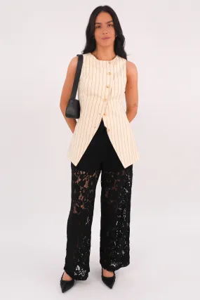 No Fuss Romeo Lace Pant Black