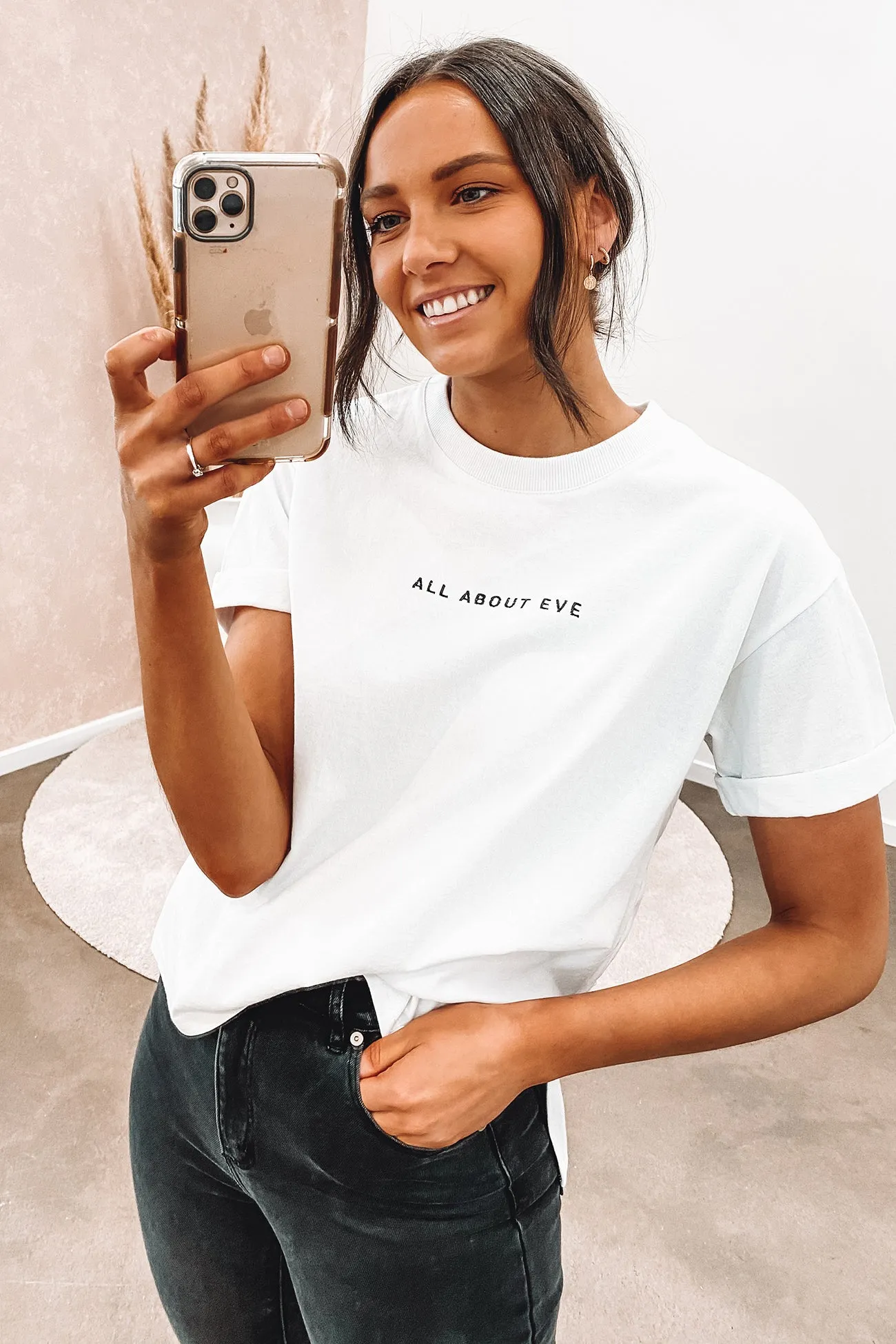 AAE Washed Tee White Outdoor Comfort Seasonal Staple
